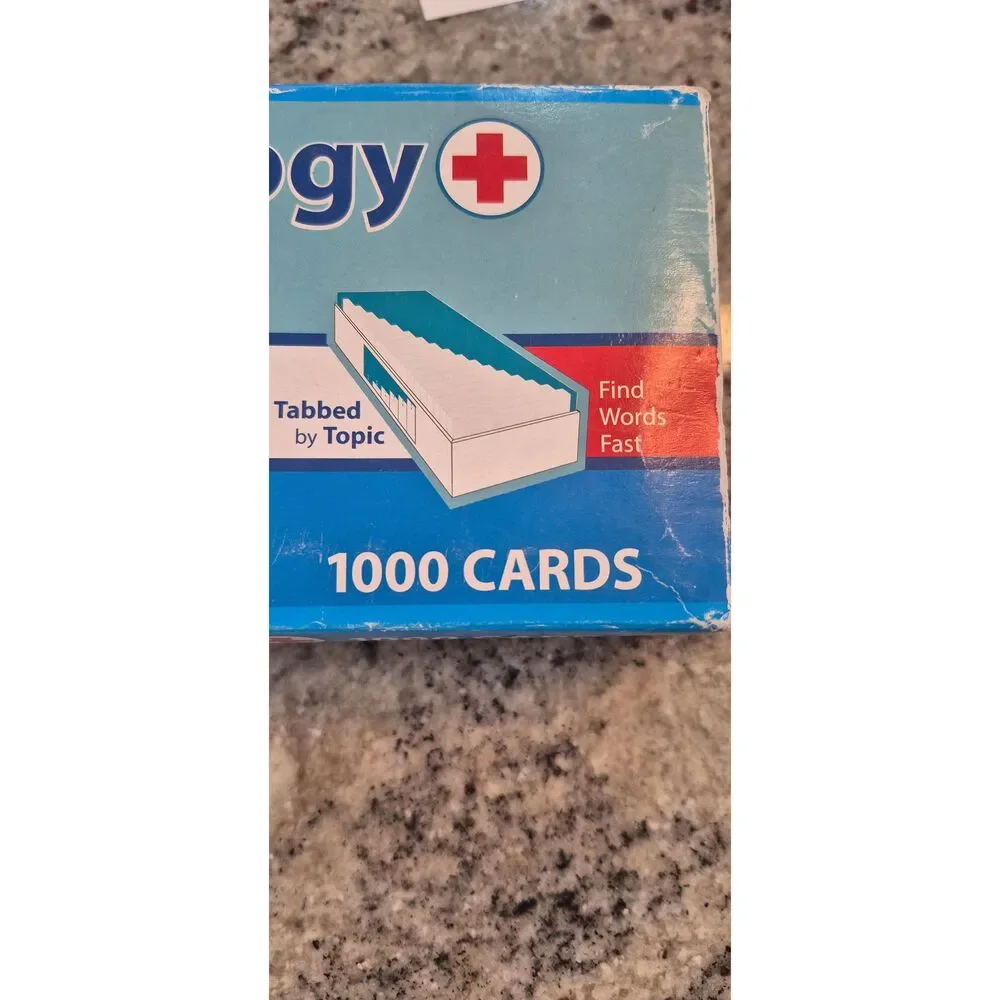QuickStudy Medical Terminology Flash Cards - 1000 Study Cards, Color-Coded